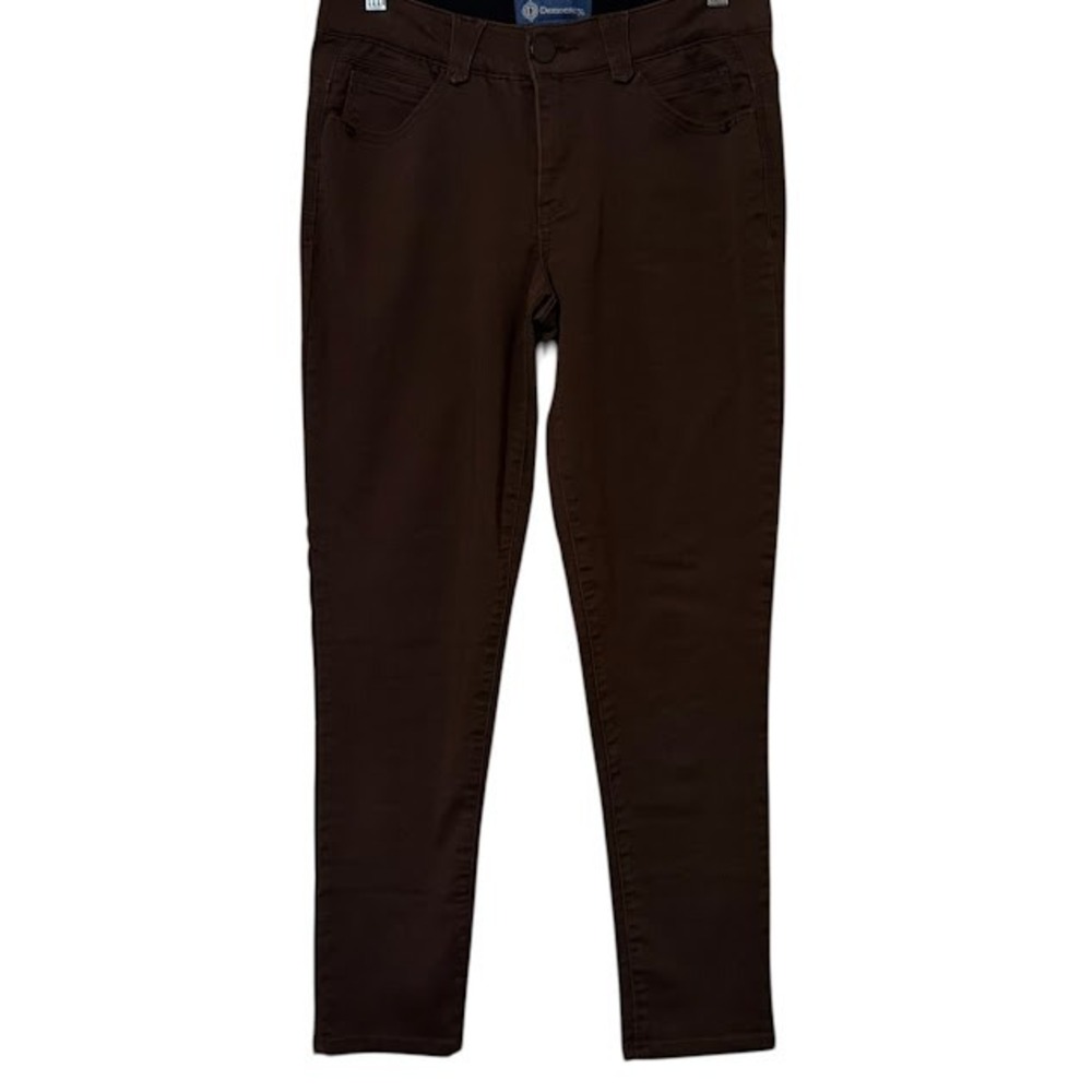 Democracy Ab Technology "Ab"solution Dark Brown Skinny Chino Pants Womens 6